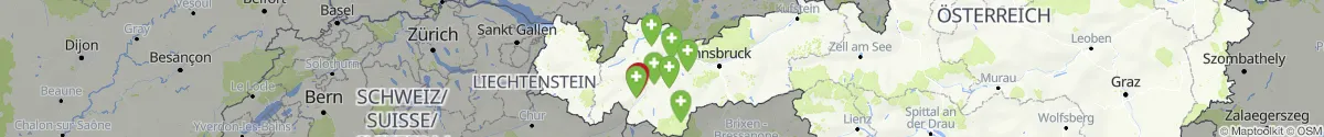 Kartenansicht für Apotheken-Notdienste in der Nähe von Tobadill (Landeck, Tirol)